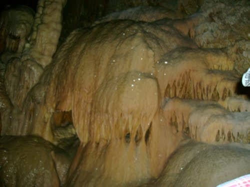 Stalactites and stalagmites in a cave near Casa Vacanze Del Golfo, Castellammare del Golfo Sicily