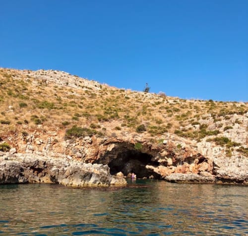 Rocky coastal cave at Castellammare del Golfo, Sicily near Casa Vacanze Del Golfo
