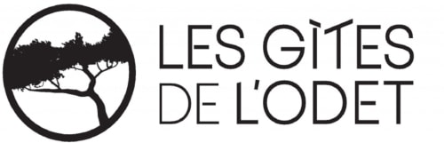 Logo des Gîtes De L'odet avec emblème d'arbre, gîte et petit-déjeuner à Clohars-Fouesnant, France