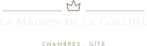 La Maison de la Colline Logo und Kopfzeile mit Krone, Chambres-Gîte in Vers, Frankreich