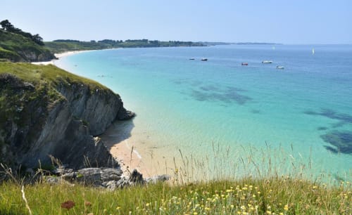 La baie des Grands Sables au Sud de Belle île - idéale pour la baignade en famille - séjour aux maisons de Kerdavid'île