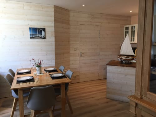 Aufenthalt in einer Familie auf der île de ré - ausgestattete Unterkunft - Küche und Wohnzimmer - Clos de la Poudrière - Île de Ré