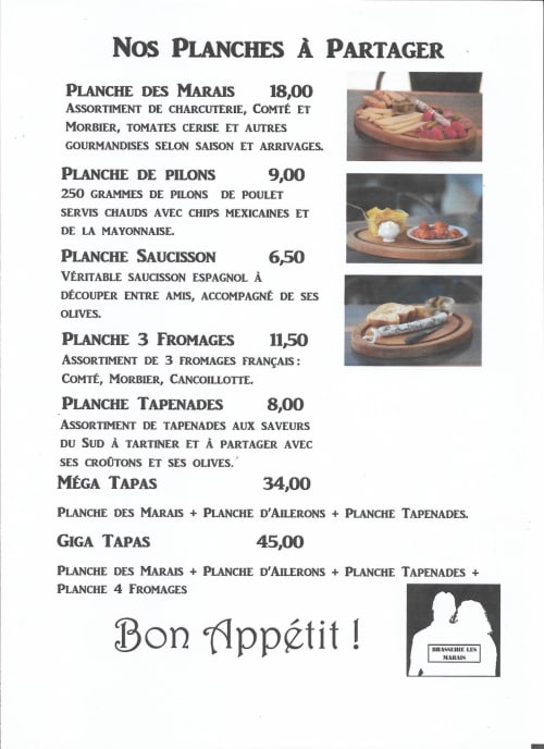 Menu de plateaux à partager Le Comtois : charcuterie, tapas et fromages en Saône