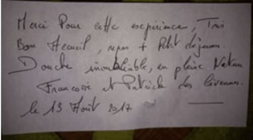 Commentaire clients - Le Mas des Pins