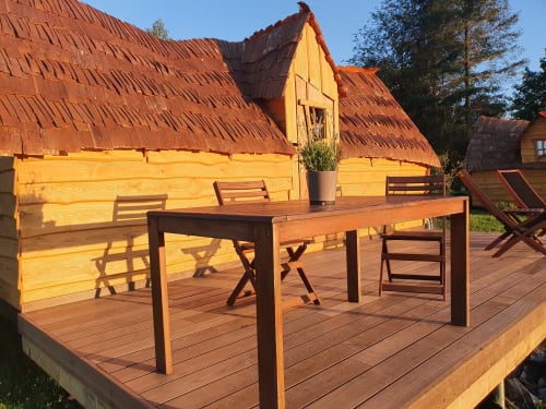 Ongebruikelijke gîte met terras, Jahlay, België, Les refuges du chalet.