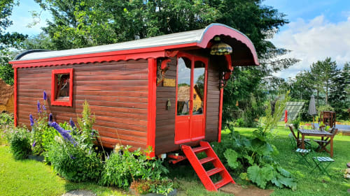 La roulotte, ongewone cocon accommodatie in België, Les refuges du chalet. 