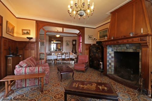 Séjour et salle à manger, avec cheminée, Domaine des Thomins Maison d'hôte Cisai Saint-Aubin Hôtel Gacé