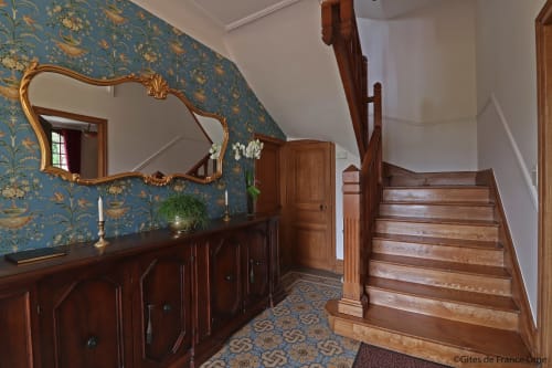 Escalier accès aux chambres Domaine des Thomins Maison d'hôte Cisai Saint-Aubin Hôtel Gacé