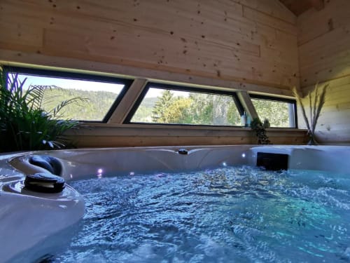 Jacuzzi, spa, la cachette du ballon, chalet, Vosges, alsace Haut Rhin