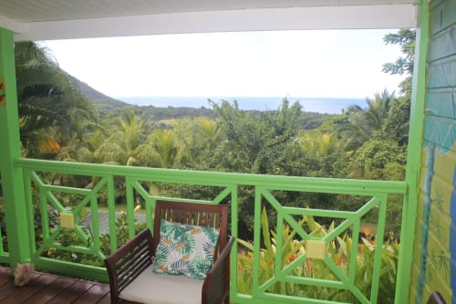 salon extérieur-séjour au soleil - vue mer- Location de villas et bungalow - Oasis de Grande Anse à Deshaies en Guadeloupe