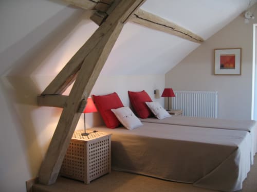 Chambre deux personnes, lit jumeaux, chambre d'hôtes Domaine des Grattières