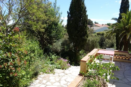 Terrasse privative - Studio - Location de vacances à Saint-Aygulf - Appartements - Villa Macoran - Côte d'Azur - Fréjus - Saint-raphaël