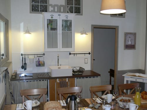 Cuisine et salle à manger modernes de la ferme de l'Ostrevent, gîte en Picardie