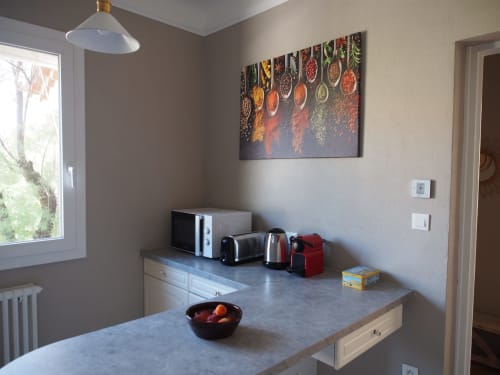 Cuisine, plan de travail, La Villa Bell’Mar La Maison, Mèze.