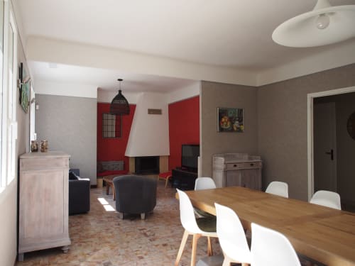 Salon et salle à manger,  villa Bell'Mar, appartement et maison à Mèze.
