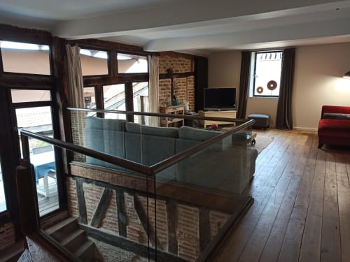 woonkamer met TV - Bed and Breakfast Conquans Figeac - Le lot Frankrijk
