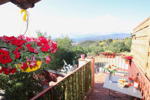 Balcon - Maison de vacances - Plaines du roussillon - Les Orgues de la Sybille - Ille-sur-têt - Pyrénées Orientales