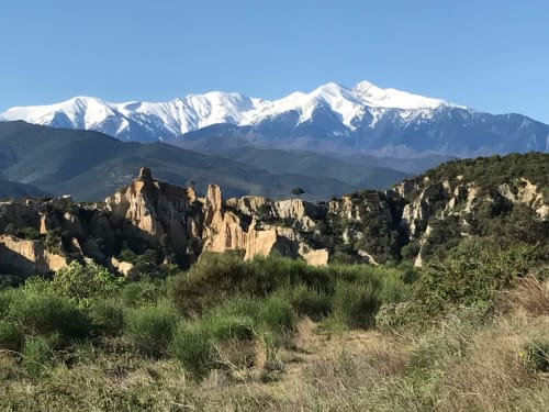Pyrénées enneigés - Vue montagne - Gîtes de Orgues de la Sybille - Ille-sur-Têt - Pyrénées Orientales
