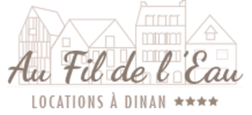 Au fil de l'eau, logo, location à Dinan, logement de tourisme. 