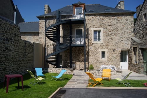 Garden, outdoor space, Au fil de l'eau, stay rental Dinan, accommodation, Brittany, Au fil de l'eau.
