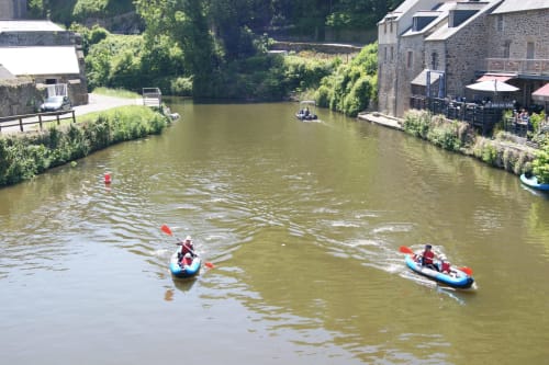 La rance en canoe, boat, landscape, Au fil de l'eau, stay rental Dinan, accommodation, Brittany.