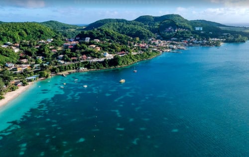 Location saisonnière Martinique sainte anne vue mer panoramique