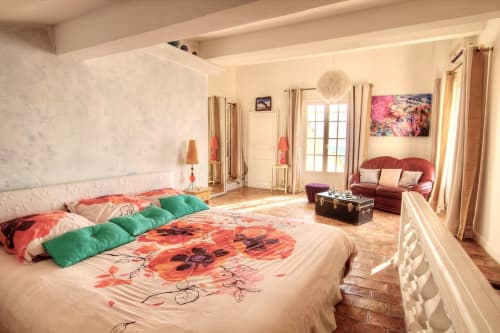 Les Remparts Antibes - Location saisonnière de vacances - Côte d'Azur - Duplex - chambre - vue mer