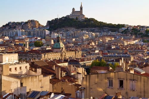 Couché de soleil - Vue de Marseille - Les appartements de l'Alcazar 