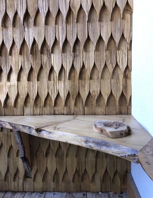 Détail de la terrasse en bois
