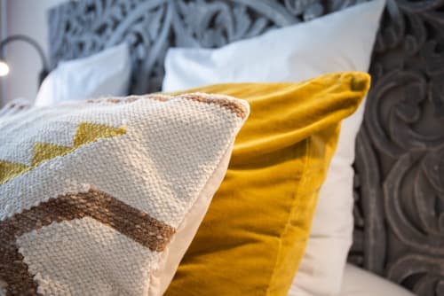 Coussins lit double - Le jardin de la tour pinte