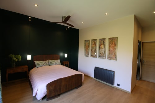 Lit double, Chambre Argentine, Le Clos de Poulies, Maison et table d'hôtes, Sologne. 