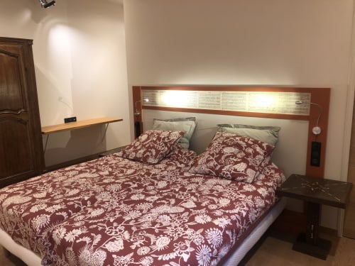 Lit double, Chambre Amédée, Le Clos de Poulies, Maison et table d'hôtes, Sologne. 