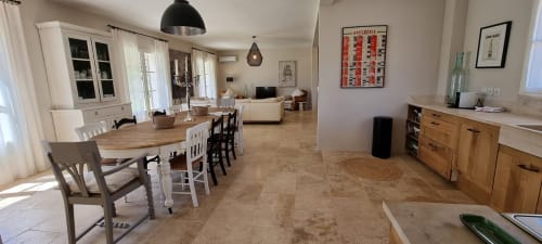 Salon, salle à manger, La Melonnerie, Bastide, Lacoste, Luberon.