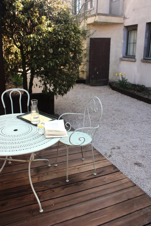 Espace terrasse, Chambre Isäntä, Le Clos de Poulies, Maison et table d'hôtes, Sologne.