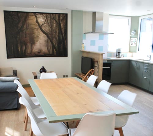 Table à manger, cuisine, Chambre Isäntä, Le Clos de Poulies, Maison et table d'hôtes, Sologne.