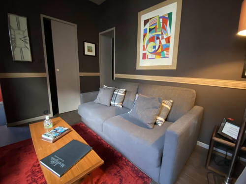 Woonkamer bank Le84Sainte-Cath' lille gastenverblijf 84 rue Sainte-Catherine Lille Vieux lille