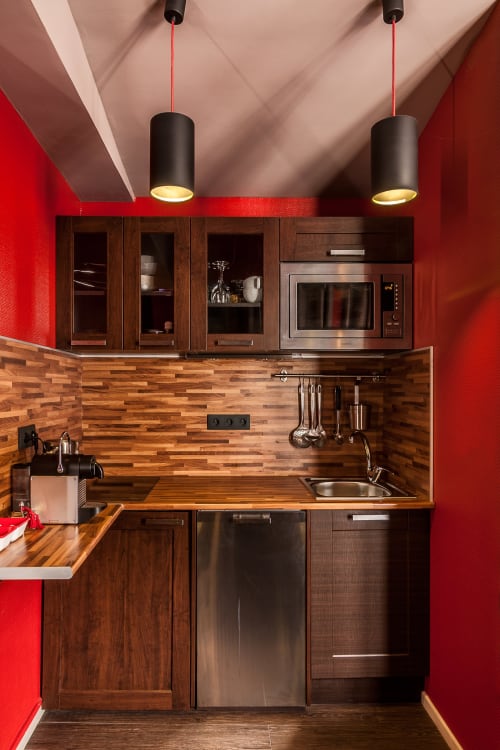 Kitchen area Le84Sainte-Cath' lille guest apartment 84 rue Sainte-Catherine Lille Vieux lille