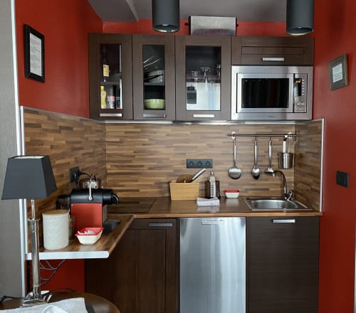 Kitchen area Le84Sainte-Cath' lille guest apartment 84 rue Sainte-Catherine Lille Vieux lille