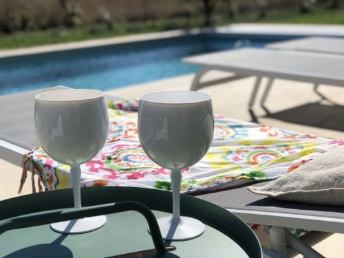 Jardin, piscine extérieure, La Melonnerie, Bastide, Lacoste, Luberon.