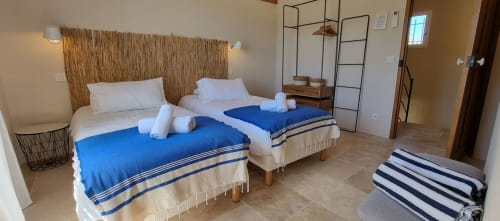 Lit Jumeaux, chambre double, La Melonnerie, Bastide, Lacoste, Luberon.