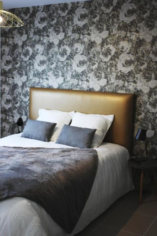 Chambre avec grand lit double - Appartement gold - Appart'hôtel Le Clos de la couturelle