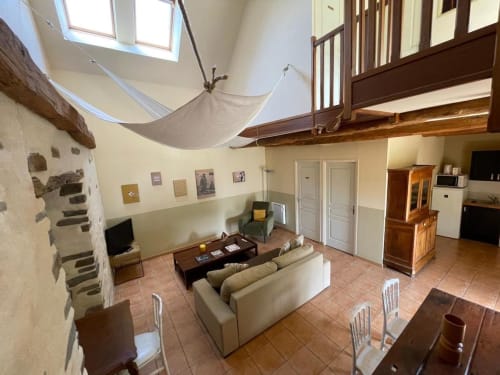 Grande pièce de vie, gîte Le Surcouf, Manoir de la Bégaudière, Gîte de charme, Mont-Dol.