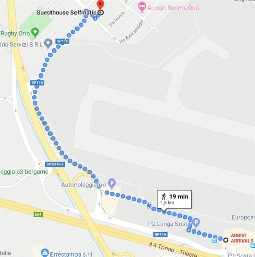 Percorso Aeroporto-Guesthouse Selfmatic