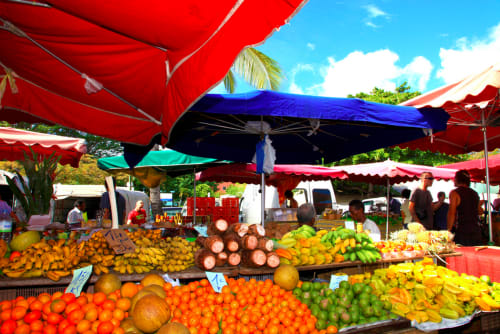 marché de saint-paul réunion, lodge des vacoas