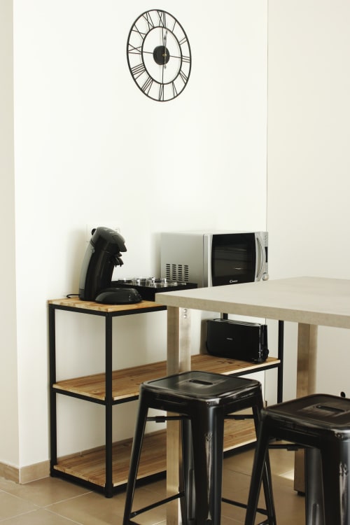 Micro-ondes et machine à café - Appartement loft - Appart'hôtel Le Clos de la couturelle