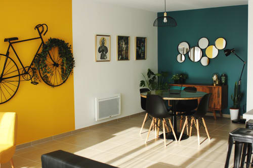 Salle à manger et salon - Appartement vintage - Appart'hôtel Le Clos de la couturelle