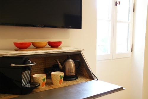 Espace thé et café, plateau d'accueil, chambre d'hôte, gîtes, le Clos d'Olea, provence, Luberon.