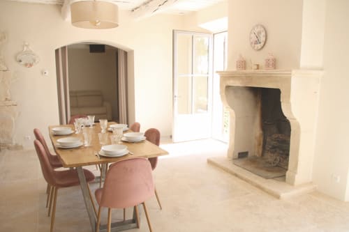 Table à manger, salle à manger, chambre d'hôte, gîtes, le Clos d'Olea, provence, Luberon.
