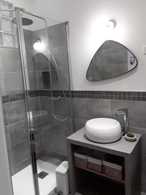 Salle de bain avec douche 