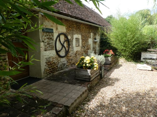 Entrée, Le Ronsard, gîte, chaumières du chêne, Pouillé, 
Loir-et-Cher